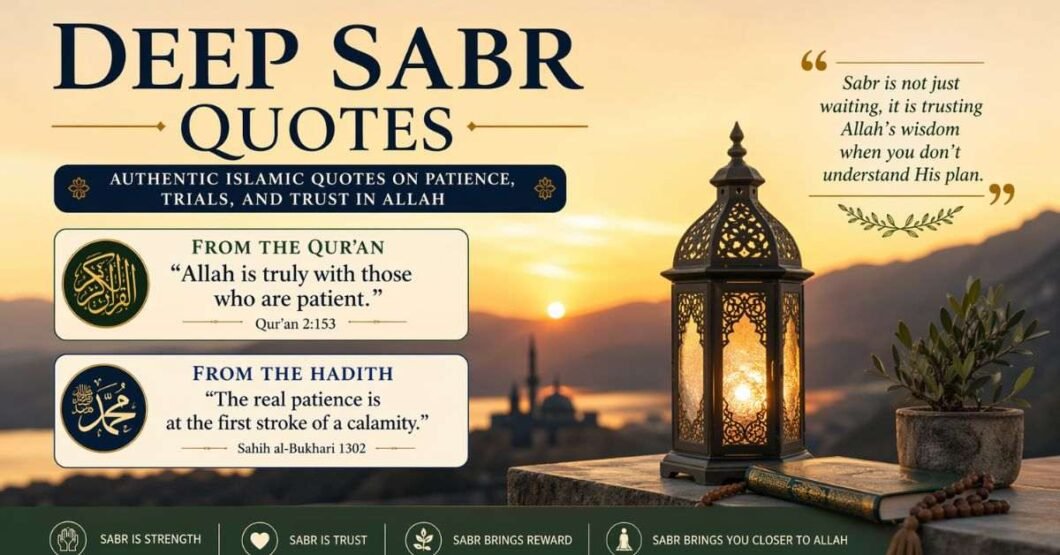 Deep Sabr Quotes from Quran and Hadith